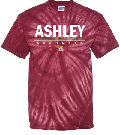 AHS Lacrosse Maroon Tie Dye Cotton T-shirt - Orders Due Wednesday, March 13, 2024